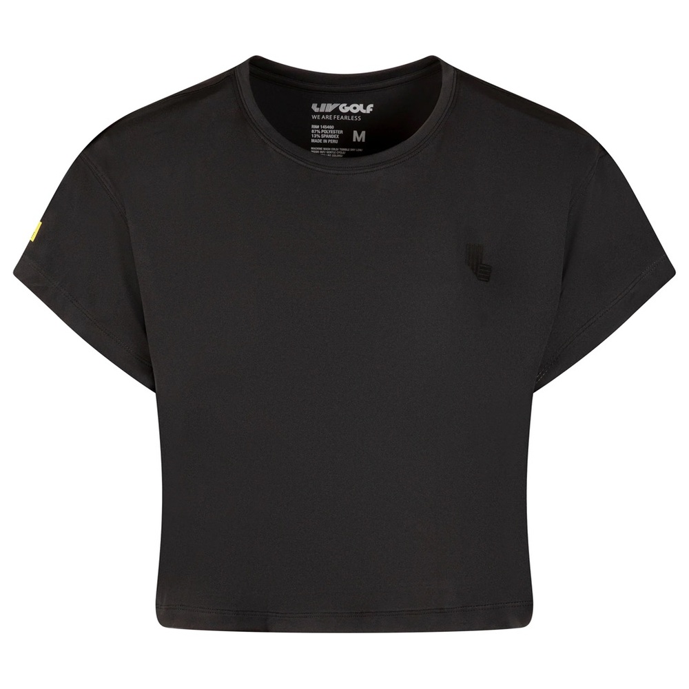 NWT! LIV GOLF Women’s Black Relaxed Dry fit Crop T-Shirt